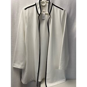 Chicos collection double lined luxury classic travels‎ jacket size 1 white black